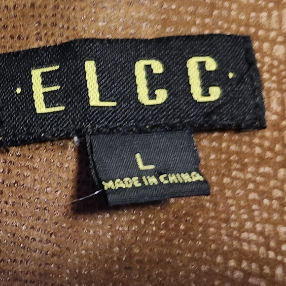 ELCC Women's Chocolate Faux-Suede Texturized Lightweight Fashion Jacket - Picture 2 of 3